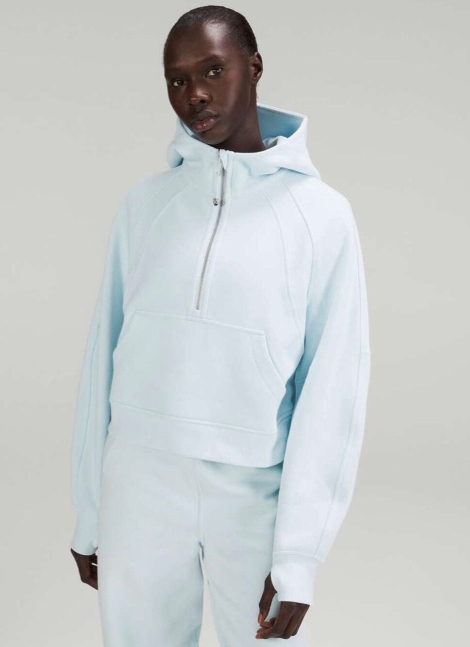 Lululemon Scuba Oversized Half-Zip Hoodie Powder Blue size XS/S